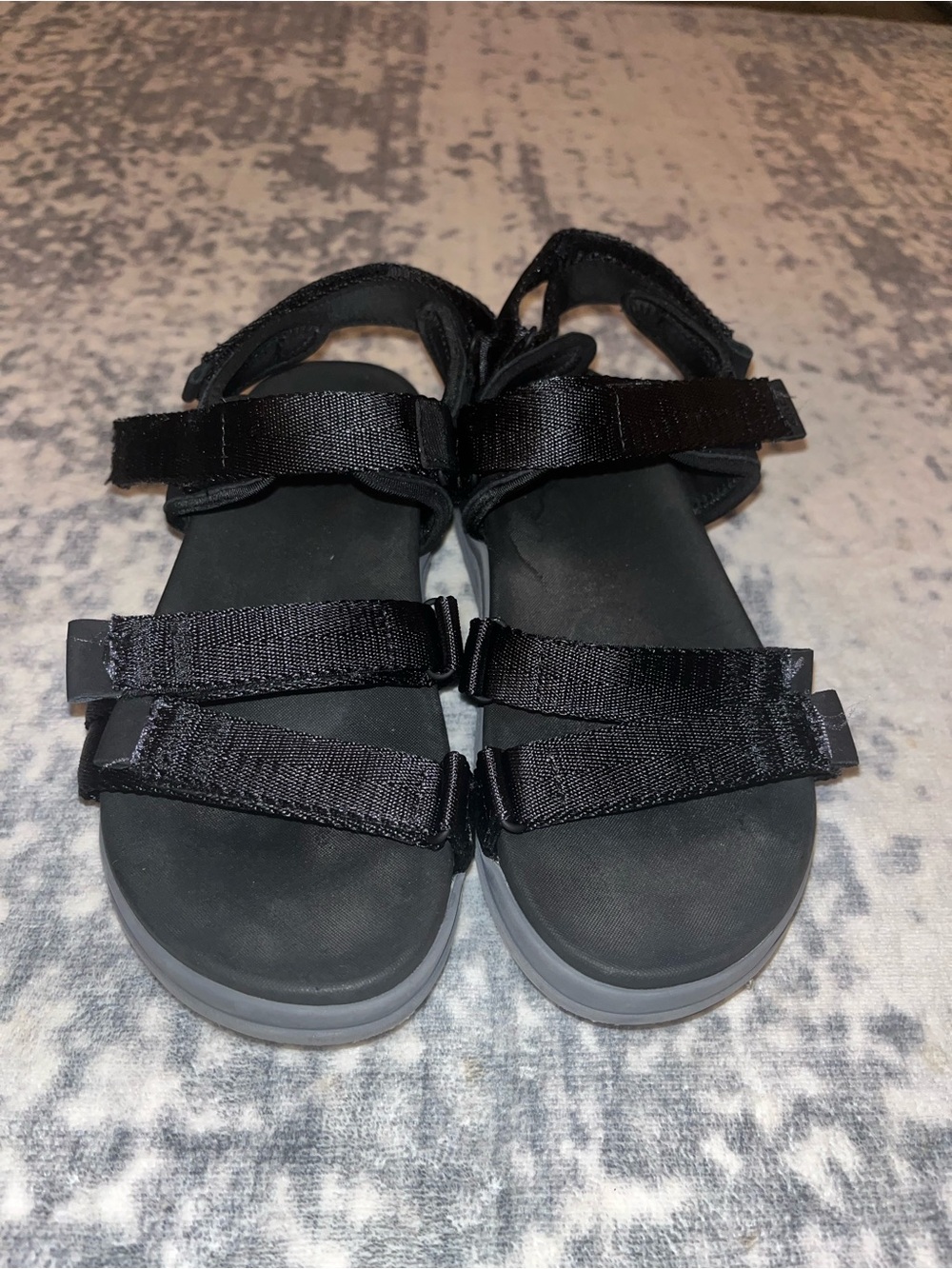 Abeo Joy Sandals Size 8 Black Comfort Coastal Walking Travel Shoes EUC